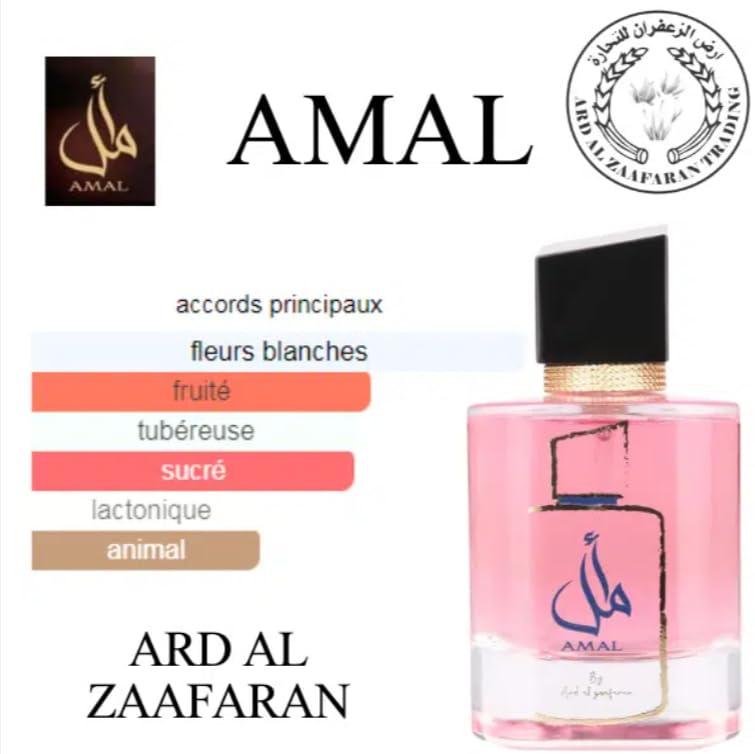 Ard Al Zaafaran Amal Eau de Parfum Spray for Women, 3.4 Ounce